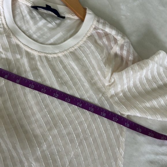 Rachel Cream Sheer Long Sleeve Blouse NWT - Picture 9 of 9